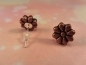 Preview: Kupferfarbene Blumen Ohrstecker Blümchen Flower